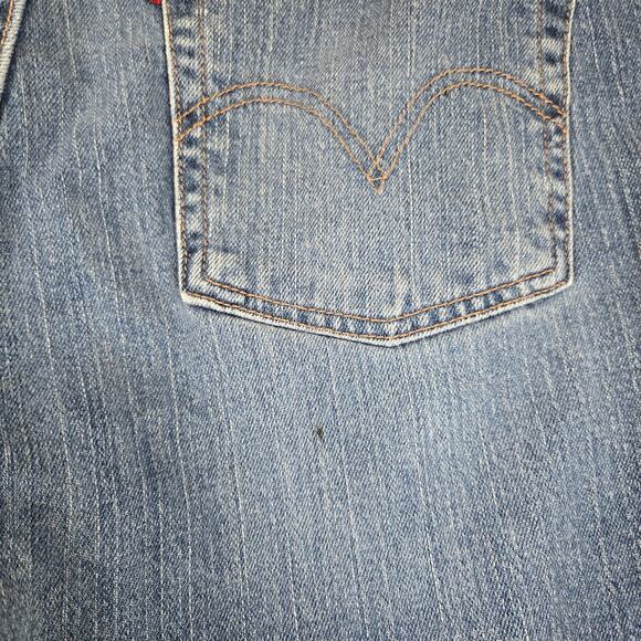 Levi's 525 Nouveau Low Bootcut Womens 14 Jeans Denim Dark Wash 0730 - Picture 9 of 11